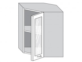 1.60.3у Шкаф настенный (h=720) угловой на 600мм со стекл. дверцей в Полевском - polevskoj.magazinmebel.ru | фото