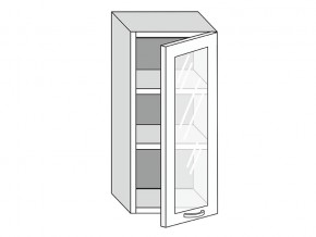 19.40.3 Шкаф настенный (h=913) на 400мм с 1-ой стекл. дверцей в Полевском - polevskoj.magazinmebel.ru | фото