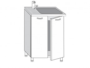 2.60.2мн Шкаф-стол на 600мм под накладную мойку с 2-мя дверцами в Полевском - polevskoj.magazinmebel.ru | фото