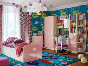 Детская комната Юниор-2 Розовый металлик в Полевском - polevskoj.magazinmebel.ru | фото