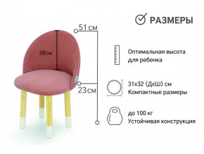 Детский мягкий стул Stumpa пудровый в Полевском - polevskoj.magazinmebel.ru | фото - изображение 2