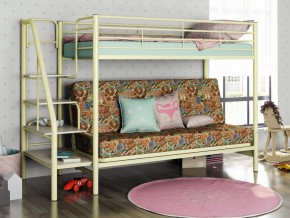 Двухъярусная кровать с диваном Мадлен 3 Слоновая кость-марки в Полевском - polevskoj.magazinmebel.ru | фото