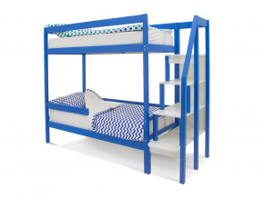 Двухъярусная кровать Svogen с бортиком синий в Полевском - polevskoj.magazinmebel.ru | фото