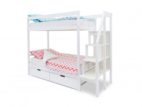 Двухъярусная кровать Svogen с ящиками белый в Полевском - polevskoj.magazinmebel.ru | фото - изображение 1