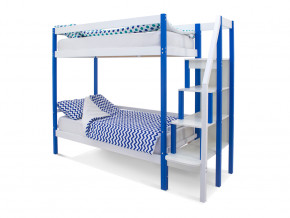 Двухъярусная кровать Svogen сине-белый в Полевском - polevskoj.magazinmebel.ru | фото