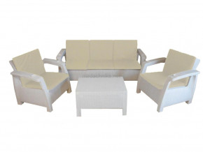 Комплект уличной мебели Yalta Premium Terrace Triple Set белый в Полевском - polevskoj.magazinmebel.ru | фото
