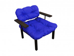 Кресло Дачное синяя подушка в Полевском - polevskoj.magazinmebel.ru | фото