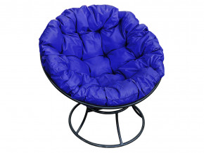 Кресло Папасан без ротанга синяя подушка в Полевском - polevskoj.magazinmebel.ru | фото