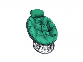 Кресло Папасан мини с ротангом зелёная подушка в Полевском - polevskoj.magazinmebel.ru | фото