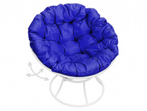 Кресло Папасан пружинка без ротанга синяя подушка в Полевском - polevskoj.magazinmebel.ru | фото
