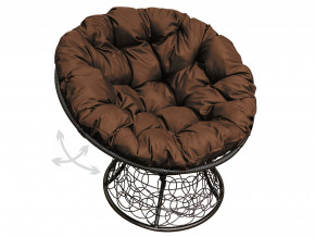 Кресло Папасан пружинка с ротангом коричневая подушка в Полевском - polevskoj.magazinmebel.ru | фото