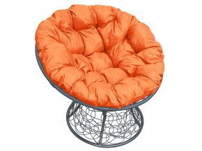 Кресло Папасан с ротангом оранжевая подушка в Полевском - polevskoj.magazinmebel.ru | фото