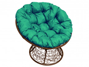 Кресло Папасан с ротангом зелёная подушка в Полевском - polevskoj.magazinmebel.ru | фото - изображение 1