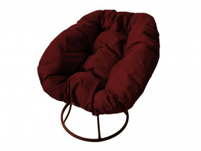 Кресло Пончик без ротанга бордовая подушка в Полевском - polevskoj.magazinmebel.ru | фото - изображение 1