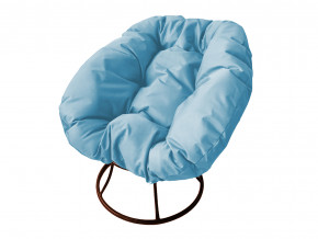 Кресло Пончик без ротанга голубая подушка в Полевском - polevskoj.magazinmebel.ru | фото