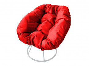 Кресло Пончик без ротанга красная подушка в Полевском - polevskoj.magazinmebel.ru | фото