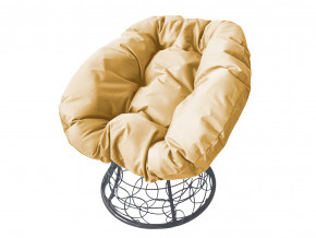Кресло Пончик с ротангом бежевая подушка в Полевском - polevskoj.magazinmebel.ru | фото