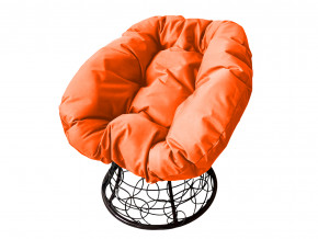 Кресло Пончик с ротангом оранжевая подушка в Полевском - polevskoj.magazinmebel.ru | фото