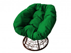 Кресло Пончик с ротангом зелёная подушка в Полевском - polevskoj.magazinmebel.ru | фото