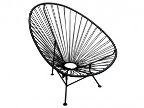 Кресло Ракушка с ротангом чёрный в Полевском - polevskoj.magazinmebel.ru | фото - изображение 1