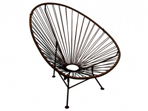 Кресло Ракушка с ротангом коричневый в Полевском - polevskoj.magazinmebel.ru | фото