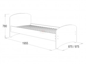 Кровать-4 одинарная 900*1900 млечный дуб в Полевском - polevskoj.magazinmebel.ru | фото - изображение 2