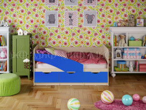 Кровать Бабочки 1600 Синий в Полевском - polevskoj.magazinmebel.ru | фото