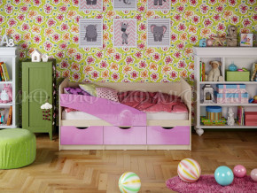 Кровать Бабочки 1600 Сиреневый металлик в Полевском - polevskoj.magazinmebel.ru | фото