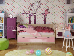 Кровать Дельфин-1 1600 Розовый металлик в Полевском - polevskoj.magazinmebel.ru | фото
