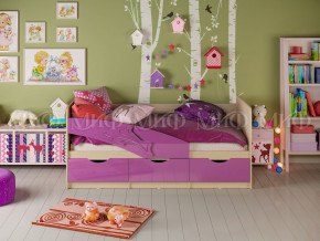 Кровать Дельфин 1600 Фиолетовый металлик в Полевском - polevskoj.magazinmebel.ru | фото - изображение 1