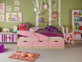 Кровать Дельфин 1600 Розовый металлик в Полевском - polevskoj.magazinmebel.ru | фото