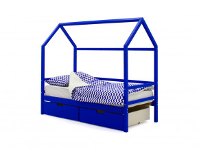 Кровать-домик Svogen с ящиками синий в Полевском - polevskoj.magazinmebel.ru | фото