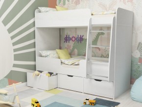 Кровать двухъярусная Малыш двойняшка белый в Полевском - polevskoj.magazinmebel.ru | фото