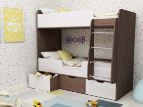 Кровать двухъярусная Малыш двойняшка бодега-белый в Полевском - polevskoj.magazinmebel.ru | фото - изображение 1
