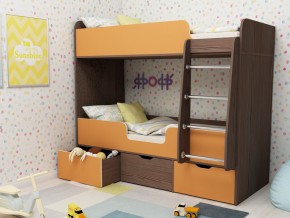 Кровать двухъярусная Малыш двойняшка бодега-оранжевый в Полевском - polevskoj.magazinmebel.ru | фото