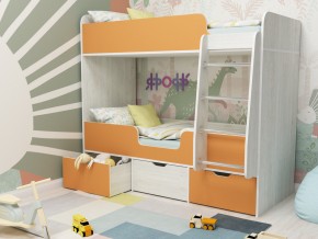 Кровать двухъярусная Малыш двойняшка винтерберг-оранжевый в Полевском - polevskoj.magazinmebel.ru | фото - изображение 1