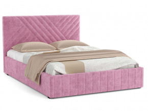 Кровать Гамма 1400 с основанием велюр тенерифе розовый в Полевском - polevskoj.magazinmebel.ru | фото - изображение 1