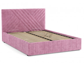 Кровать Гамма 1400 с основанием велюр тенерифе розовый в Полевском - polevskoj.magazinmebel.ru | фото - изображение 2