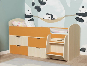 Кровать Малыш-7 Дуб-Оранжевый в Полевском - polevskoj.magazinmebel.ru | фото