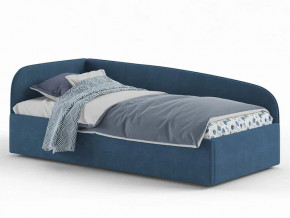 Кровать мягкая Денди на латах рогожка синяя в Полевском - polevskoj.magazinmebel.ru | фото - изображение 1