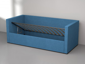 Кровать мягкая с подъёмным механизмом арт. 030 синий в Полевском - polevskoj.magazinmebel.ru | фото - изображение 2