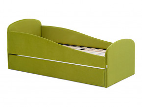 Кровать с ящиком Letmo оливковый (велюр) в Полевском - polevskoj.magazinmebel.ru | фото