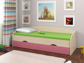 Кровать Соня 2 дуб молочный-розовый в Полевском - polevskoj.magazinmebel.ru | фото