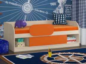 Кровать Соня 4 дуб молочный-оранжевый в Полевском - polevskoj.magazinmebel.ru | фото - изображение 3
