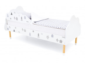 Кровать Stumpa Облако с бортиком рисунок Домики в Полевском - polevskoj.magazinmebel.ru | фото