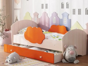 Кровать Тучка с ящиком дуб-оранж в Полевском - polevskoj.magazinmebel.ru | фото - изображение 1