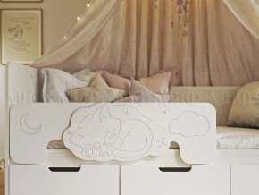 Кровать Юниор-4 800х1800 Шарли Белый в Полевском - polevskoj.magazinmebel.ru | фото - изображение 2