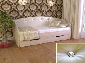 Кровать Юниор Тип 2 шимо светлый, белый перламутр 900х2000 в Полевском - polevskoj.magazinmebel.ru | фото - изображение 1