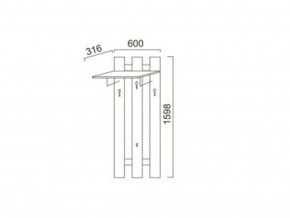 ПР-13 Вешалка в Полевском - polevskoj.magazinmebel.ru | фото