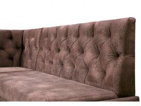 Угловой диван Призма со стяжкми коричневый со спальным местом в Полевском - polevskoj.magazinmebel.ru | фото - изображение 2